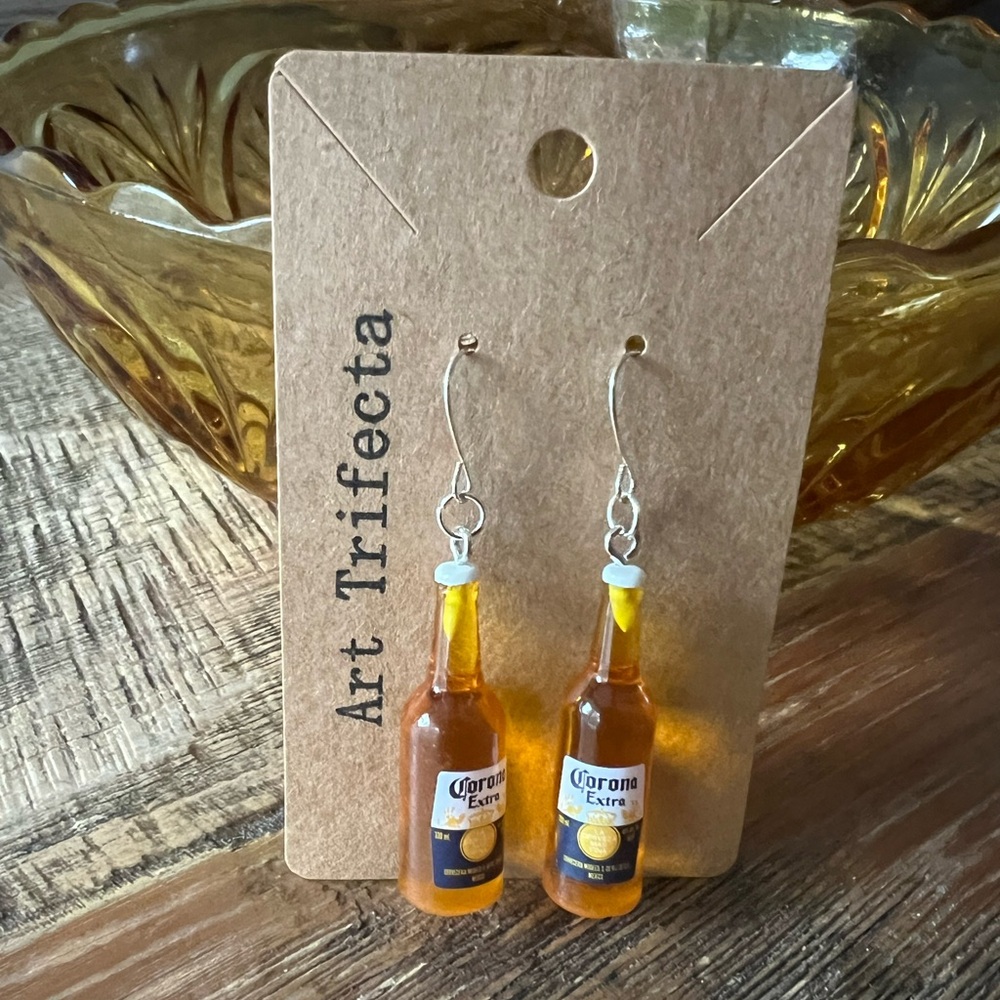 Corona Beer Bottle Earrings